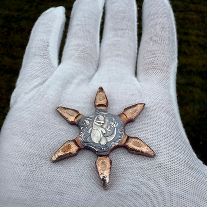 Pokémon 'Charmander Star' 1.1 oz .999 Fine Silver Star Hand Crafted by St Bee's in England, Shiny Finish, Includes Poké Ball & COA, Mint Condition, Limited Edition