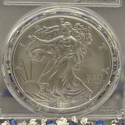Burnished 2018 (W) $1 American Silver Eagle PCGS SP70 Washington D.C. First Day of Issue Silver Foil Label (1 of 237)