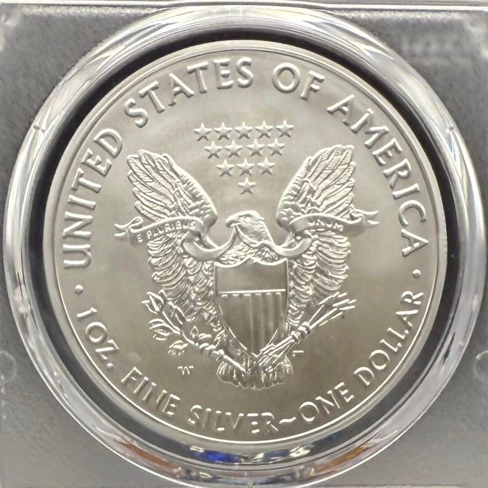 Burnished 2018 (W) $1 American Silver Eagle PCGS SP70 Washington D.C. First Day of Issue Silver Foil Label (1 of 237)