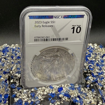 2023 $1 American Silver Eagle NGC MS70 Early Releases NGCX Label 1 of 1,007 Mint