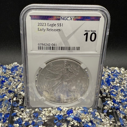 2023 $1 American Silver Eagle NGC MS70 Early Releases NGCX Label 1 of 1,007 Mint