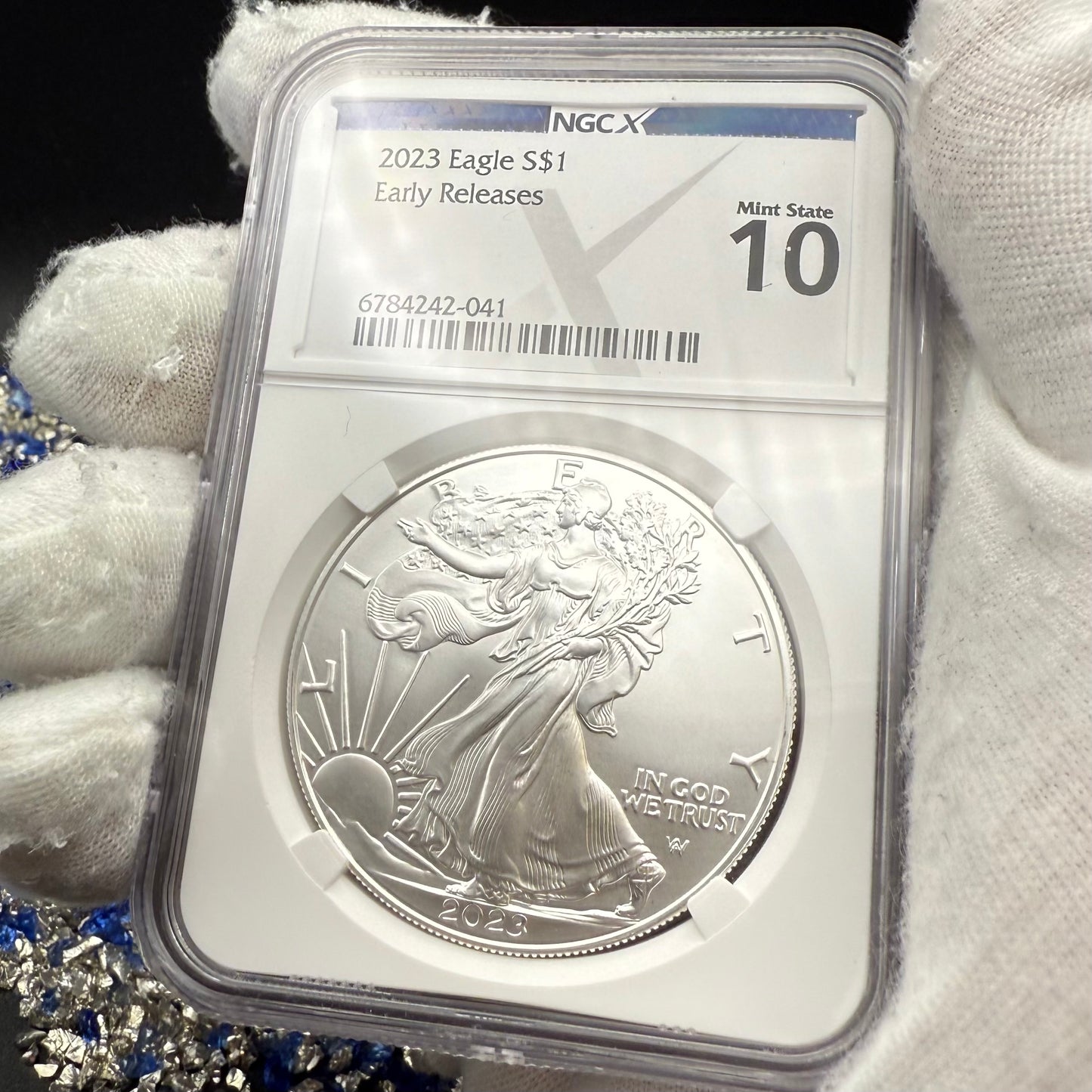 2023 $1 American Silver Eagle NGC MS70 Early Releases NGCX Label 1 of 1,007 Mint