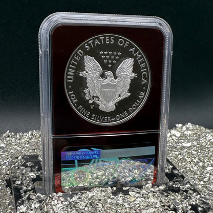 Proof 2021 (W) $1 American Silver Eagle NGC PF70 Type 1 First Releases Congratulations Set Rare Red Foil Holder
