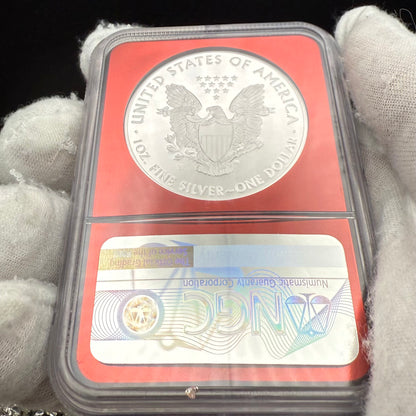 Proof 2021 (W) $1 American Silver Eagle NGC PF70 Type 1 First Releases Congratulations Set Rare Red Foil Holder