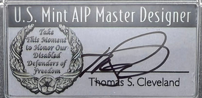2021 $1 American Silver Eagle PCGS MS70 FDOI T-1 Master Designer Thomas Cleveland Signed Label Mint Condition (1 of 150)