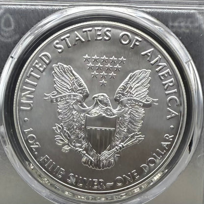2021 $1 American Silver Eagle PCGS MS70 FDOI T-1 Master Designer Thomas Cleveland Signed Label Mint Condition (1 of 150)
