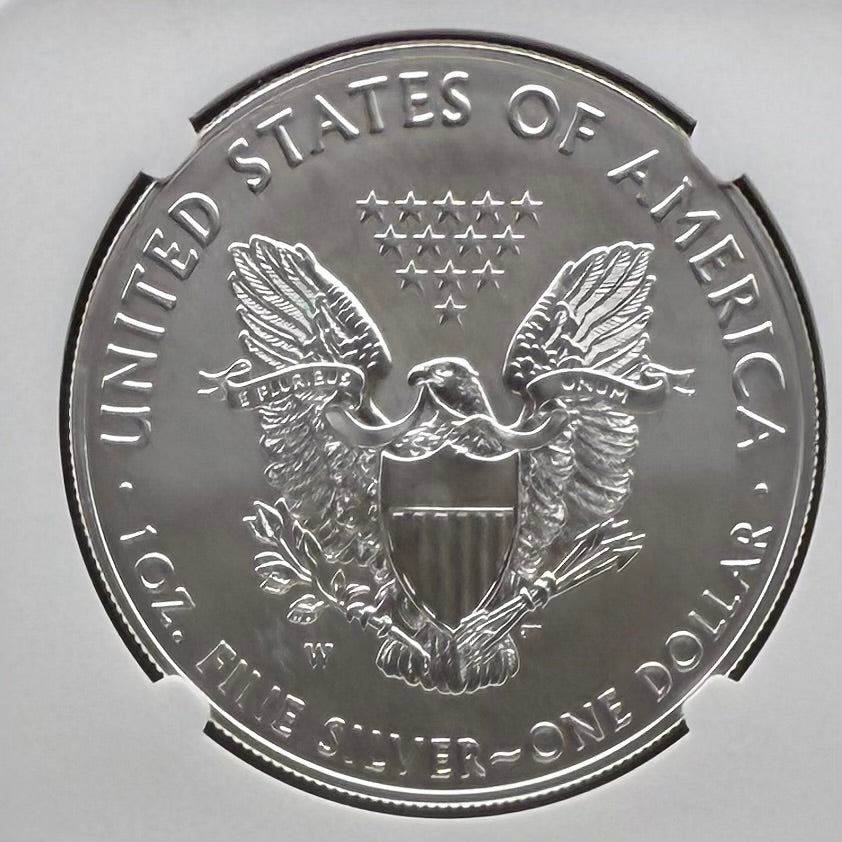 2017 Burnished $1 American Silver Eagle NGC MS70 FDOI  Purple Label Signed by Elizabeth Jones (11th Chief Engraver) Authentic Hand Signed (Rare 1 of 1,324)