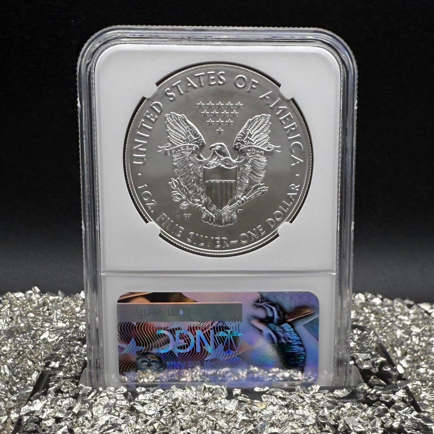 2017 Burnished $1 American Silver Eagle NGC MS70 FDOI  Purple Label Signed by Elizabeth Jones (11th Chief Engraver) Authentic Hand Signed (Rare 1 of 1,324)