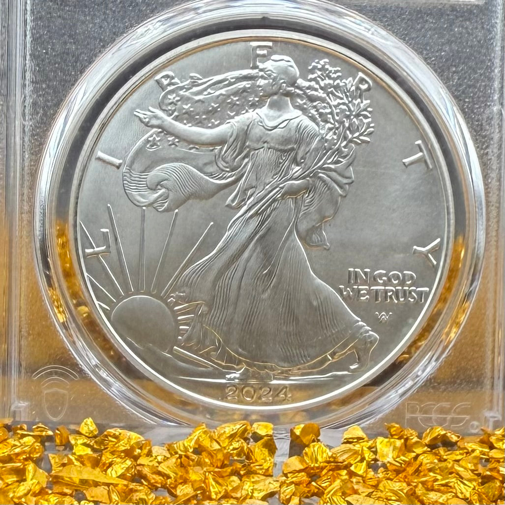 2024 $1 American Silver Eagle PCGS MS70 FDOI Eagle Landing Thomas Cleveland Signed Mint (1 of 300)