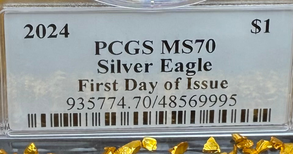 2024 $1 American Silver Eagle PCGS MS70 FDOI Eagle Landing Thomas Cleveland Signed Mint (1 of 300)