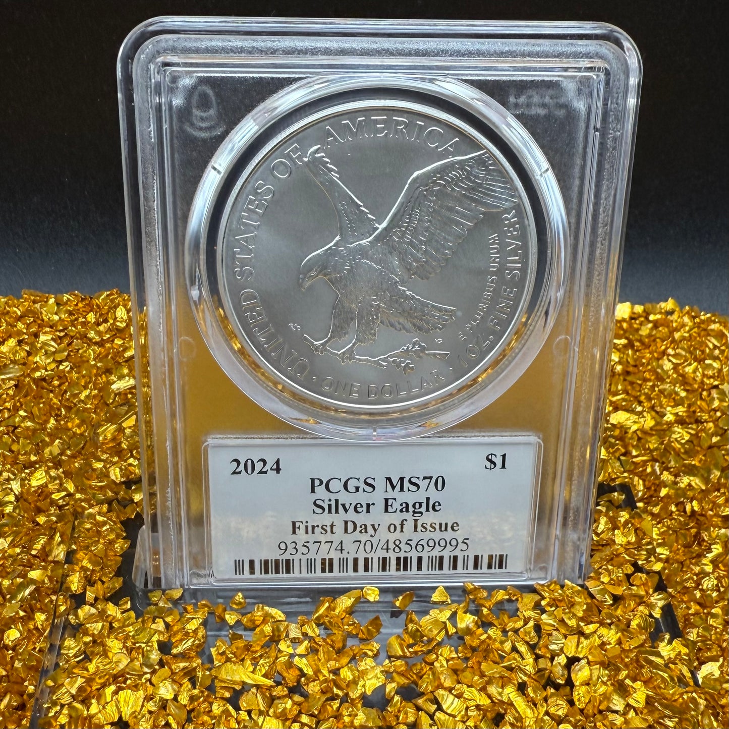 2024 $1 American Silver Eagle PCGS MS70 FDOI Eagle Landing Thomas Cleveland Signed Mint (1 of 300)