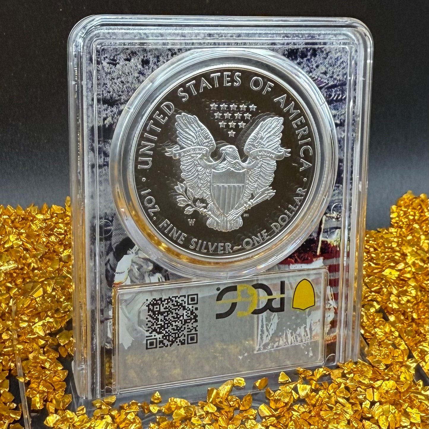 Proof 2019 (W) $1 American Silver Eagle PCGS PR70DCAM West Point Apollo Label (Rare 1 of 82)