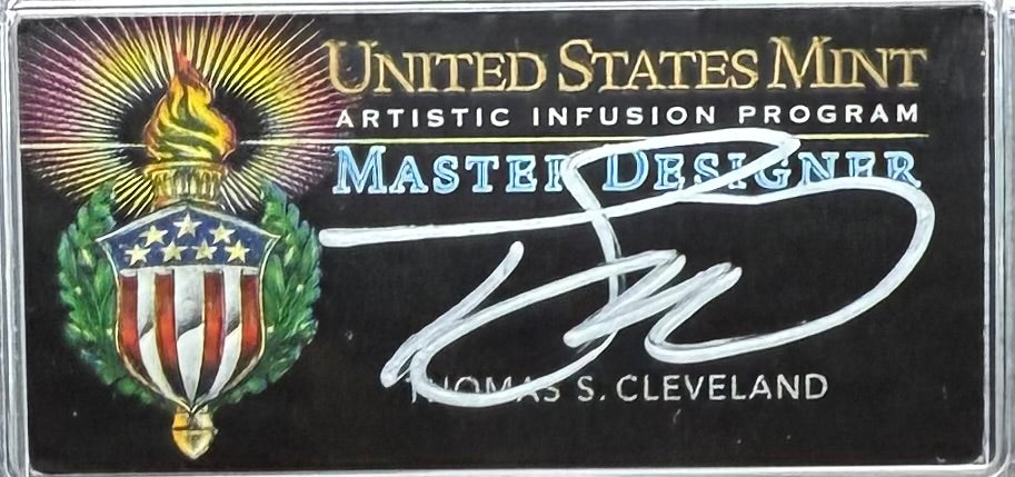 2021 $1 American Silver Eagle PCGS MS70 Type 1 FDOI Thomas Cleveland Signed Torch Label (1 of 550)