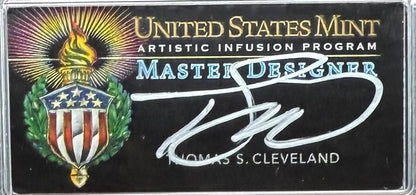 2021 $1 American Silver Eagle PCGS MS70 Type 1 FDOI Thomas Cleveland Signed Torch Label (1 of 550)