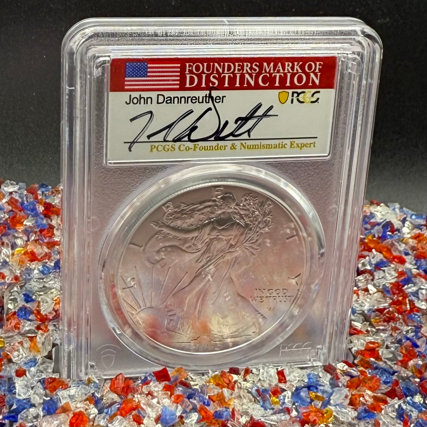 2025 $1 American Silver Eagle PCGS MS70 First Strike, John Dannreuther Signed 1 of 2025 Mint