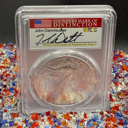2025 $1 American Silver Eagle PCGS MS70 First Strike, John Dannreuther Signed 1 of 2025 Mint