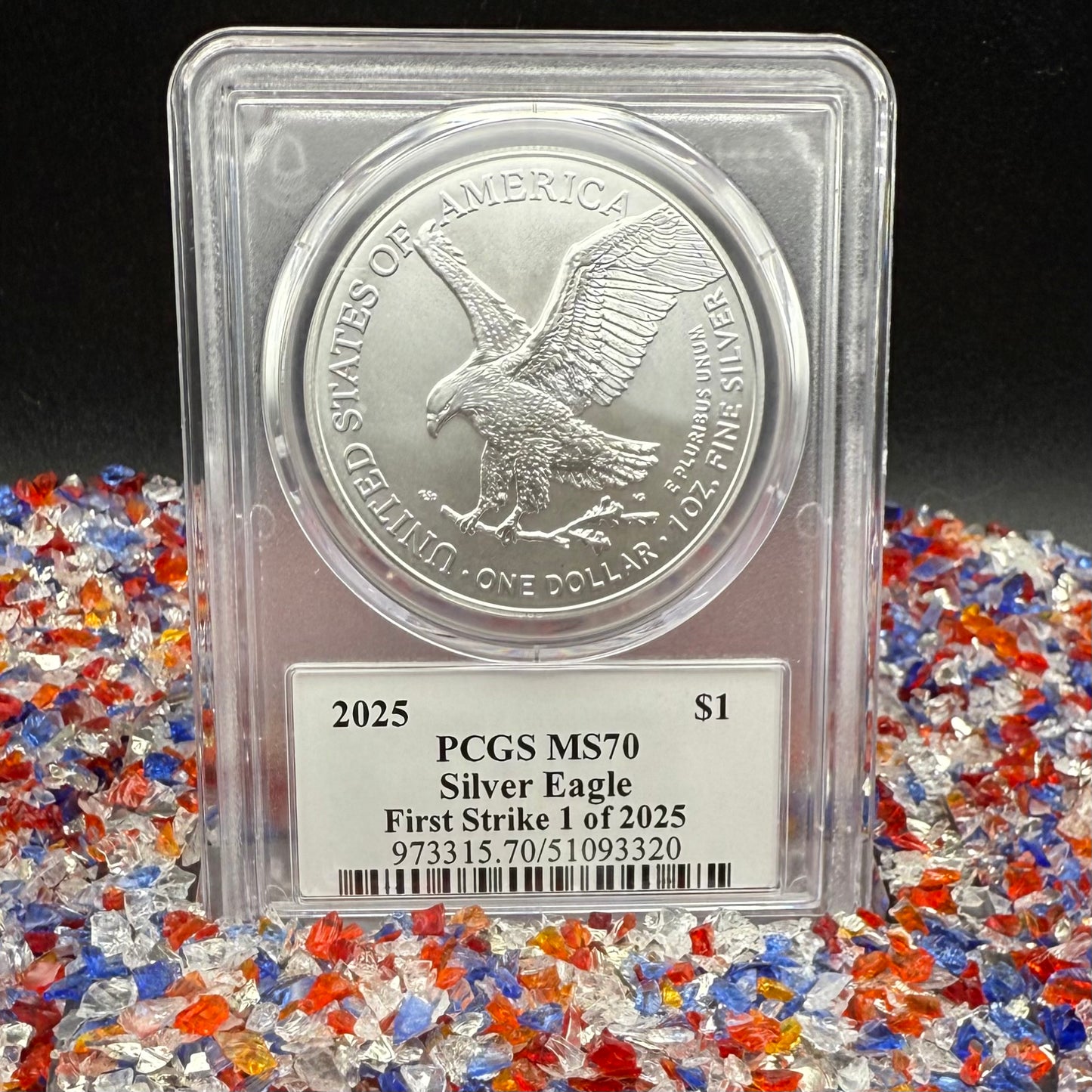 2025 $1 American Silver Eagle PCGS MS70 First Strike, John Dannreuther Signed 1 of 2025 Mint