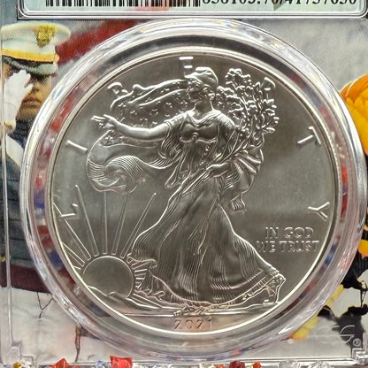 2021 $1 American Silver Eagle PCGS MS70 T-1 FDOI Fighter Jet Holder 1 of 65 Rare!
