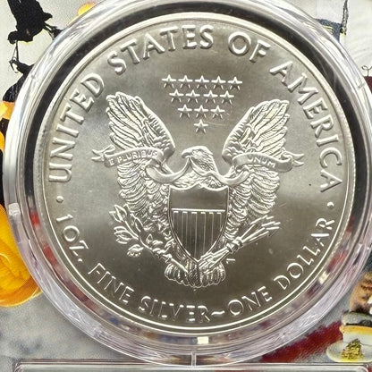 2021 $1 American Silver Eagle PCGS MS70 T-1 FDOI Fighter Jet Holder 1 of 65 Rare!