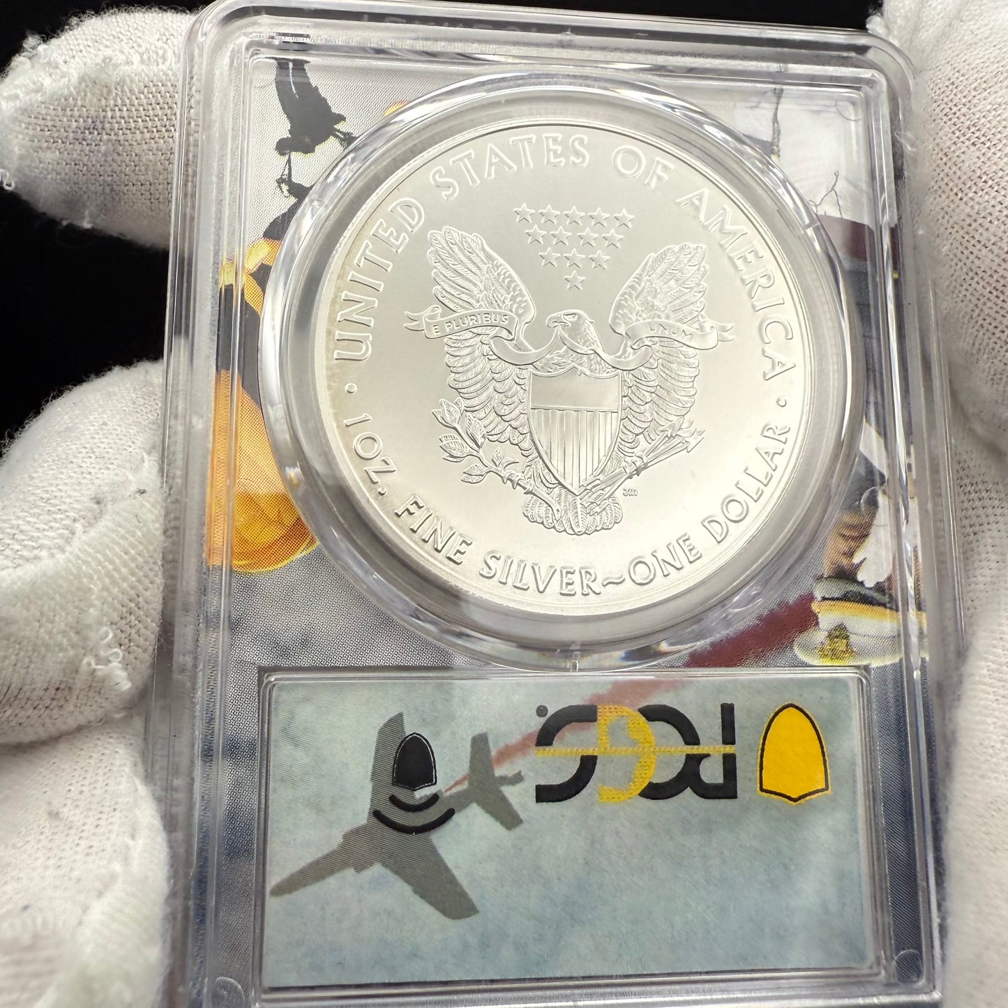 2021 $1 American Silver Eagle PCGS MS70 T-1 FDOI Fighter Jet Holder 1 of 65 Rare!