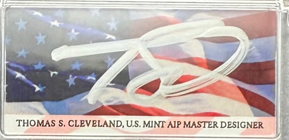 2010 $1 American Silver Eagle PCGS MS70 Thomas Cleveland Signed Flag Label Rare 1 of 17 Mint