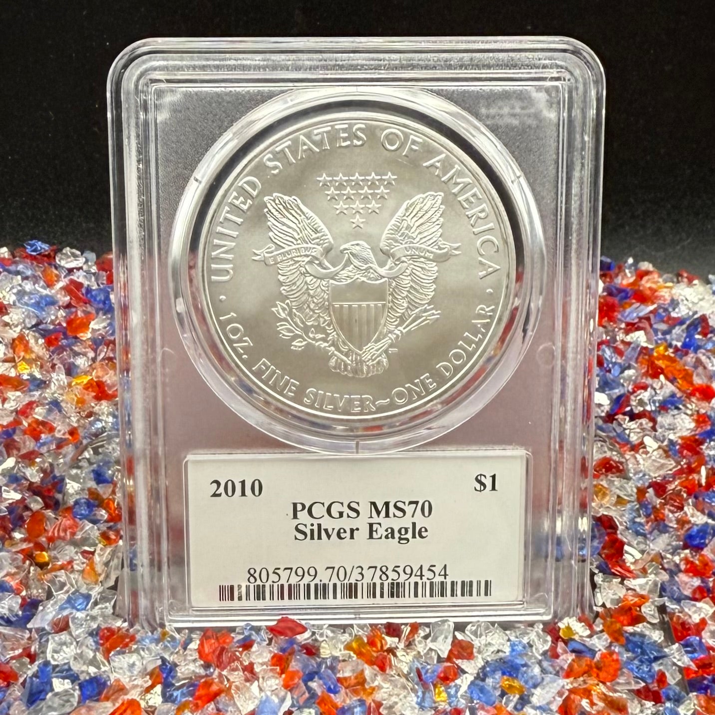 2010 $1 American Silver Eagle PCGS MS70 Thomas Cleveland Signed Flag Label Rare 1 of 17 Mint