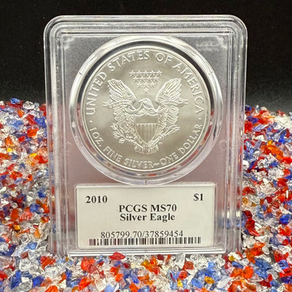 2010 $1 American Silver Eagle PCGS MS70 Thomas Cleveland Signed Flag Label Rare 1 of 17 Mint