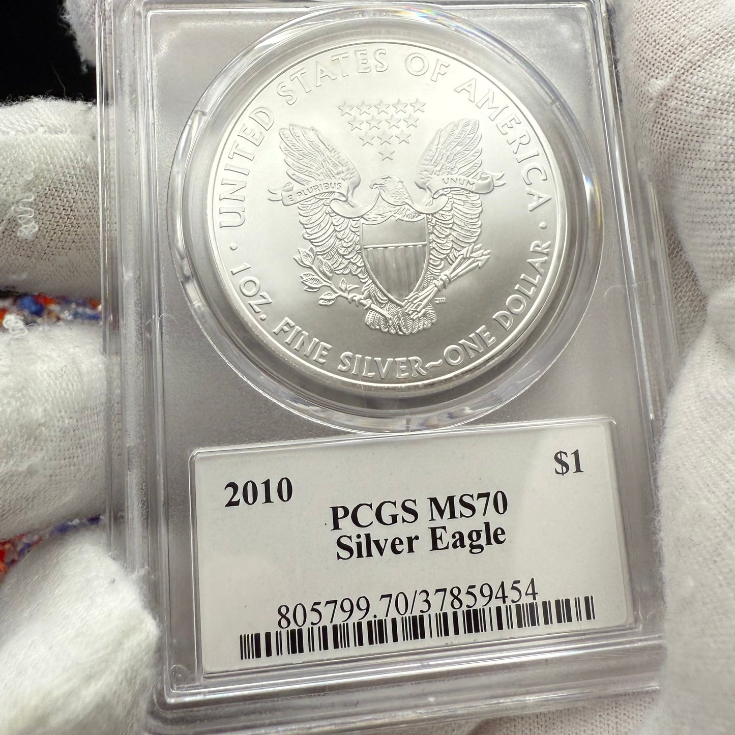2010 $1 American Silver Eagle PCGS MS70 Thomas Cleveland Signed Flag Label Rare 1 of 17 Mint