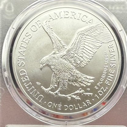 2025 $1 American Silver Eagle PCGS MS70 FDOI Balan Signed Rare American Flag 1 of 20 Mint