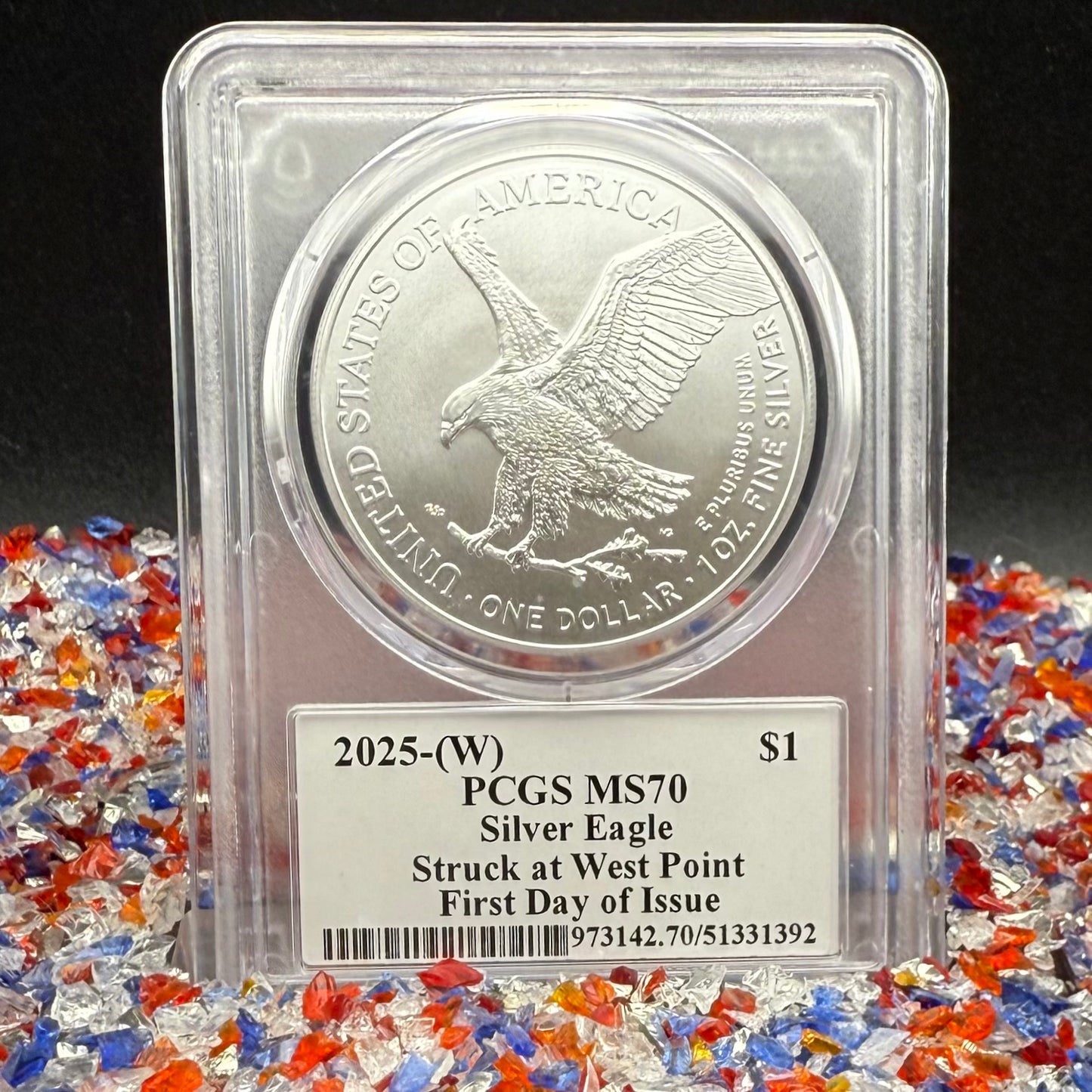 2025 $1 American Silver Eagle PCGS MS70 FDOI Balan Signed Rare American Flag 1 of 20 Mint
