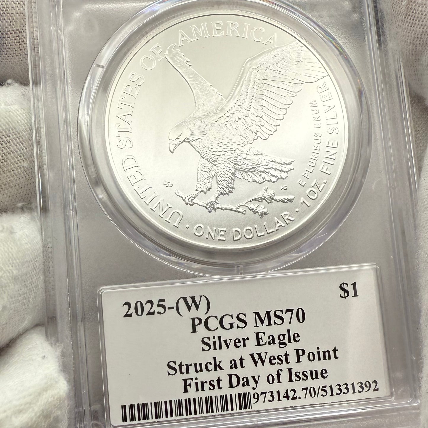 2025 $1 American Silver Eagle PCGS MS70 FDOI Balan Signed Rare American Flag 1 of 20 Mint