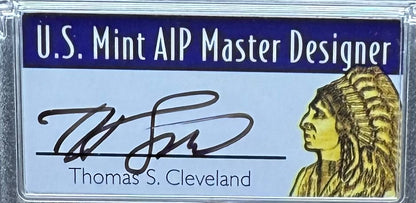 2024 $1 American Silver Eagle PCGS MS70 FDOI Native Label Thomas Cleveland Signed Mint (1 of 10)