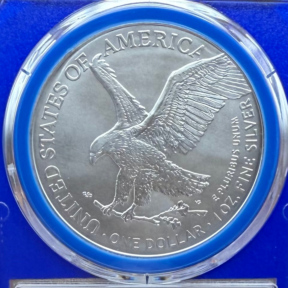 2022 $1 American Silver Eagle PCGS MS70 FDOI Thomas Cleveland Signed Blue Gasket and Blue Holder Mint (1 of 420)