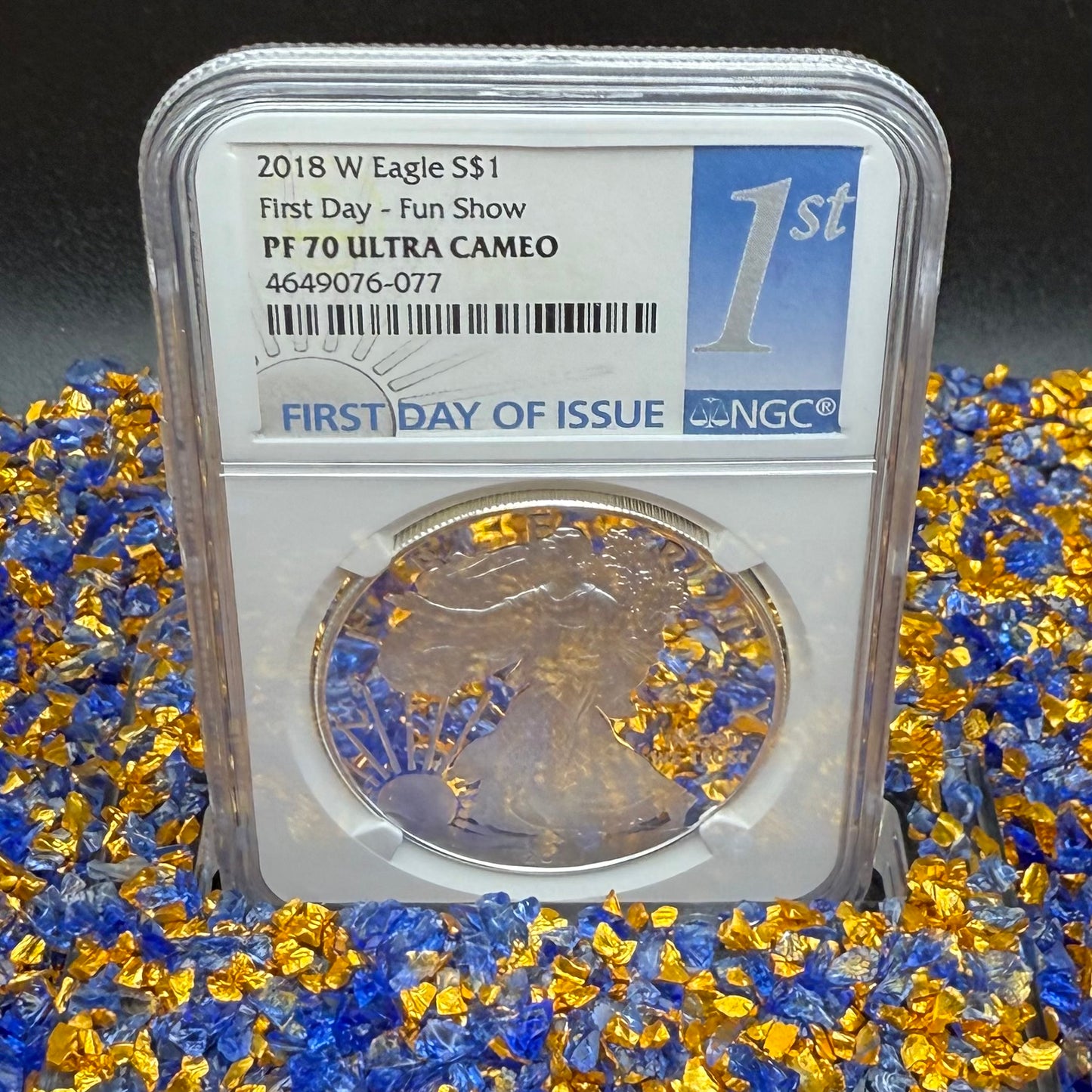 Proof 2018 (W) $1 American Silver Eagle NGC PF70UC First Day - FUN Show (1 of 433) Mint Condition