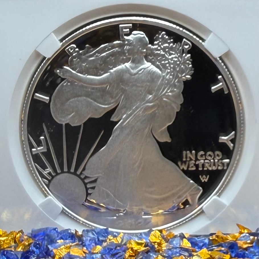 Proof 2022 (S) $1 American Silver Eagle NGC PF70UC Early Releases Modern Blue Label White Holder (1 of 1,869) Mint!