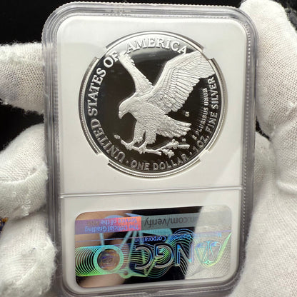 Proof 2022 (S) $1 American Silver Eagle NGC PF70UC Early Releases Modern Blue Label White Holder (1 of 1,869) Mint!