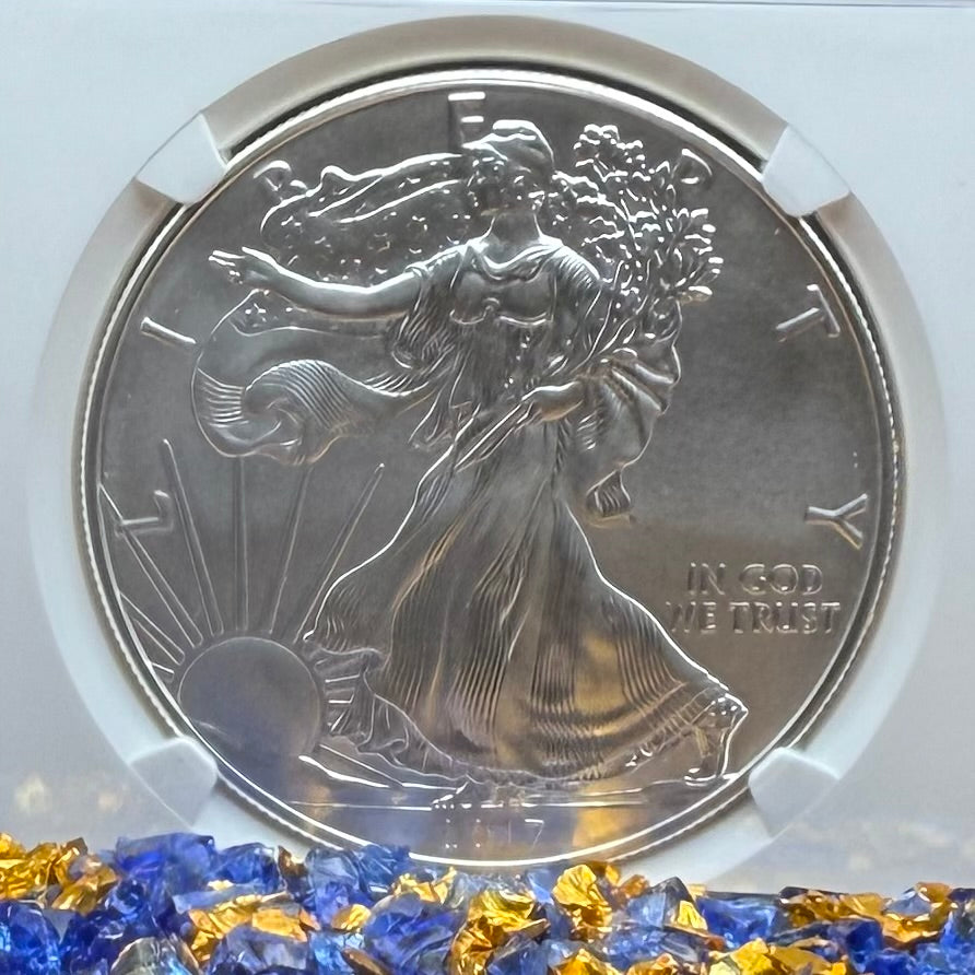 2017 W $1 American Silver Eagle NGC MS70 Early Releases West Point Gold Star Label Mint!