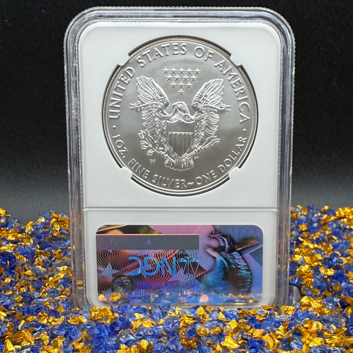 Burnished 2017 (W) $1 American Silver Eagle NGC MS70 Early Releases Classic Blue Label Mint Condition