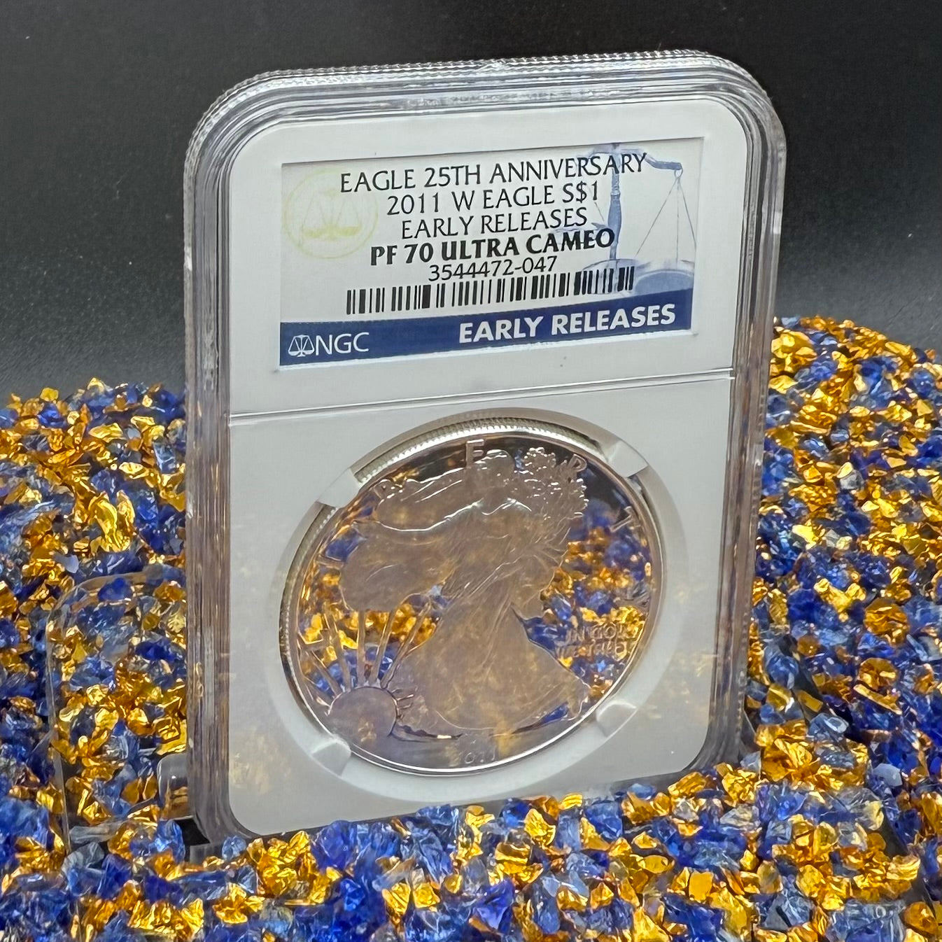 Proof 2011 (W) $1 American Silver Eagle NGC PF70UC Early Releases Class Blue Label White Holder (1 of 14,931)