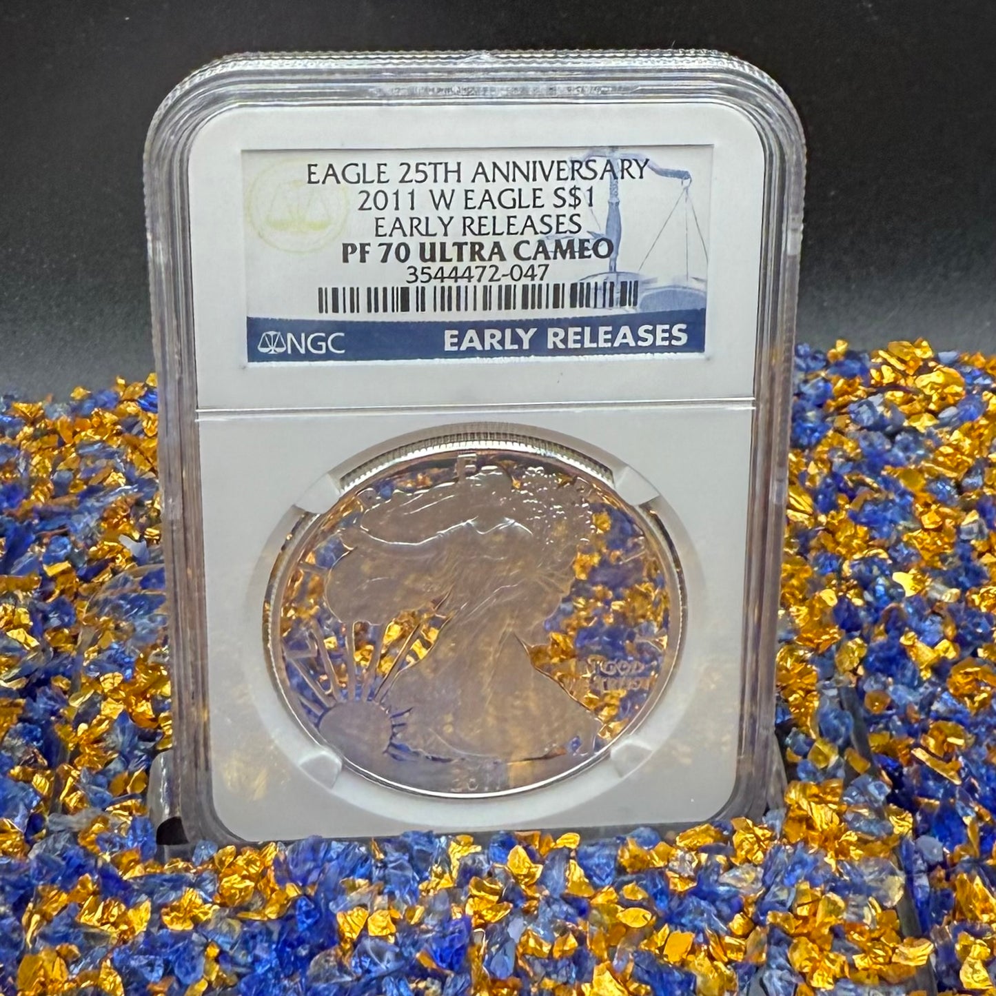 Proof 2011 (W) $1 American Silver Eagle NGC PF70UC Early Releases Class Blue Label White Holder (1 of 14,931)