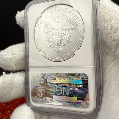 2014 W $1 American Silver Eagle NGC MS70 Derek Jeter Signed Rare!!
