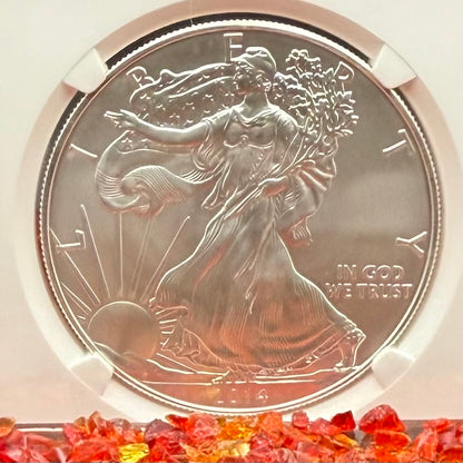 2014 San Francisco $1 American Silver Eagle NGC MS70 First Releases Orange Label Mint Condition