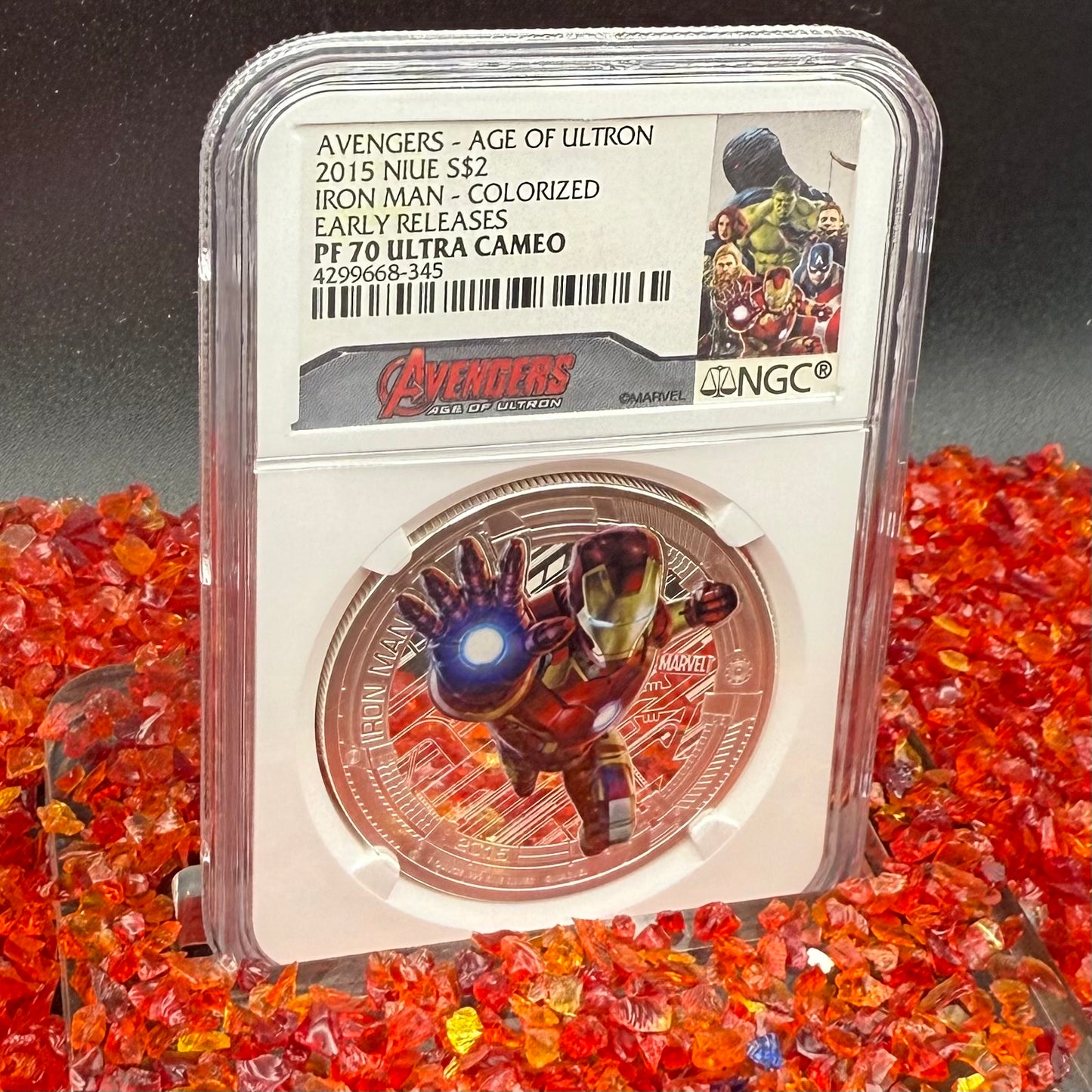 2015 Niue Silver Dollar $2 NGC Early Releases PF70UC Age of Ultron - Iron Man (1 of 220) Mint