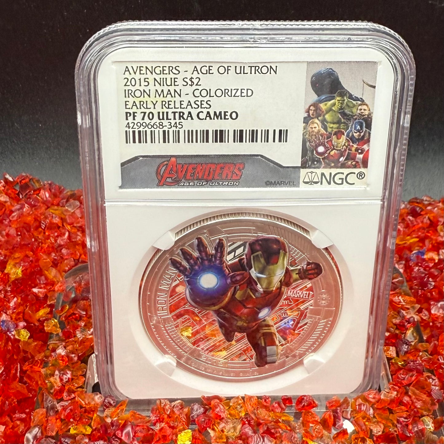 2015 Niue Silver Dollar $2 NGC Early Releases PF70UC Age of Ultron - Iron Man (1 of 220) Mint