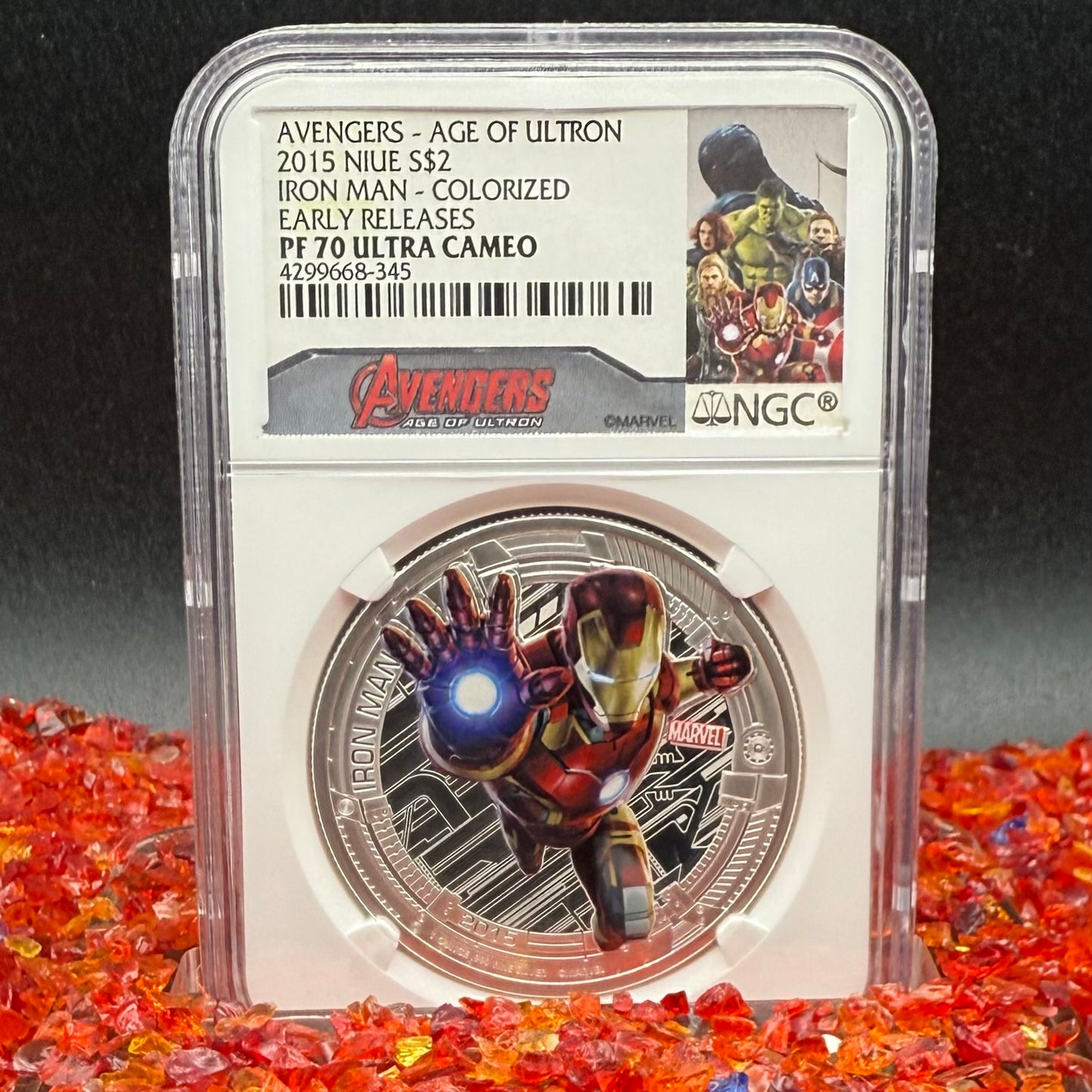 2015 Niue Silver Dollar $2 NGC Early Releases PF70UC Age of Ultron - Iron Man (1 of 220) Mint