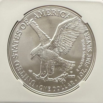 2021 $1 American Silver Eagle NGC MS70 T-2 Early Releases 35th Anniversary Mint Condition