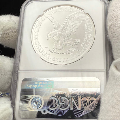 2021 $1 American Silver Eagle NGC MS70 T-2 Early Releases 35th Anniversary Mint Condition