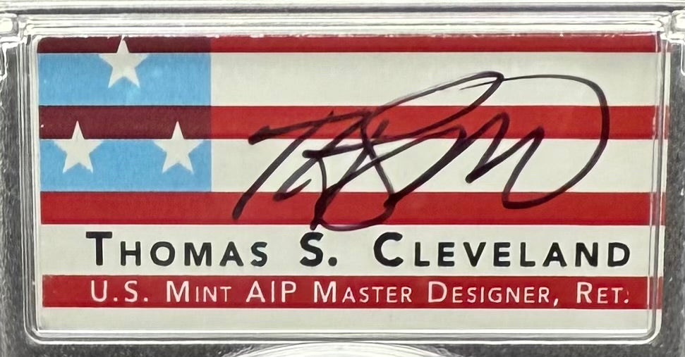 2025 $1 American Silver Eagle PCGS MS70 FDOI Thomas Cleveland Signed Rare Flag Label 1 of 100 Mint