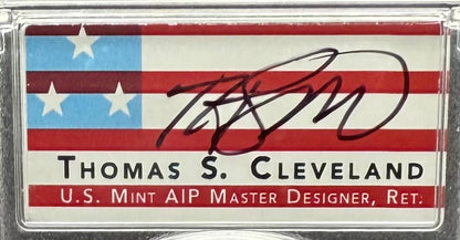 2025 $1 American Silver Eagle PCGS MS70 FDOI Thomas Cleveland Signed Rare Flag Label 1 of 100 Mint