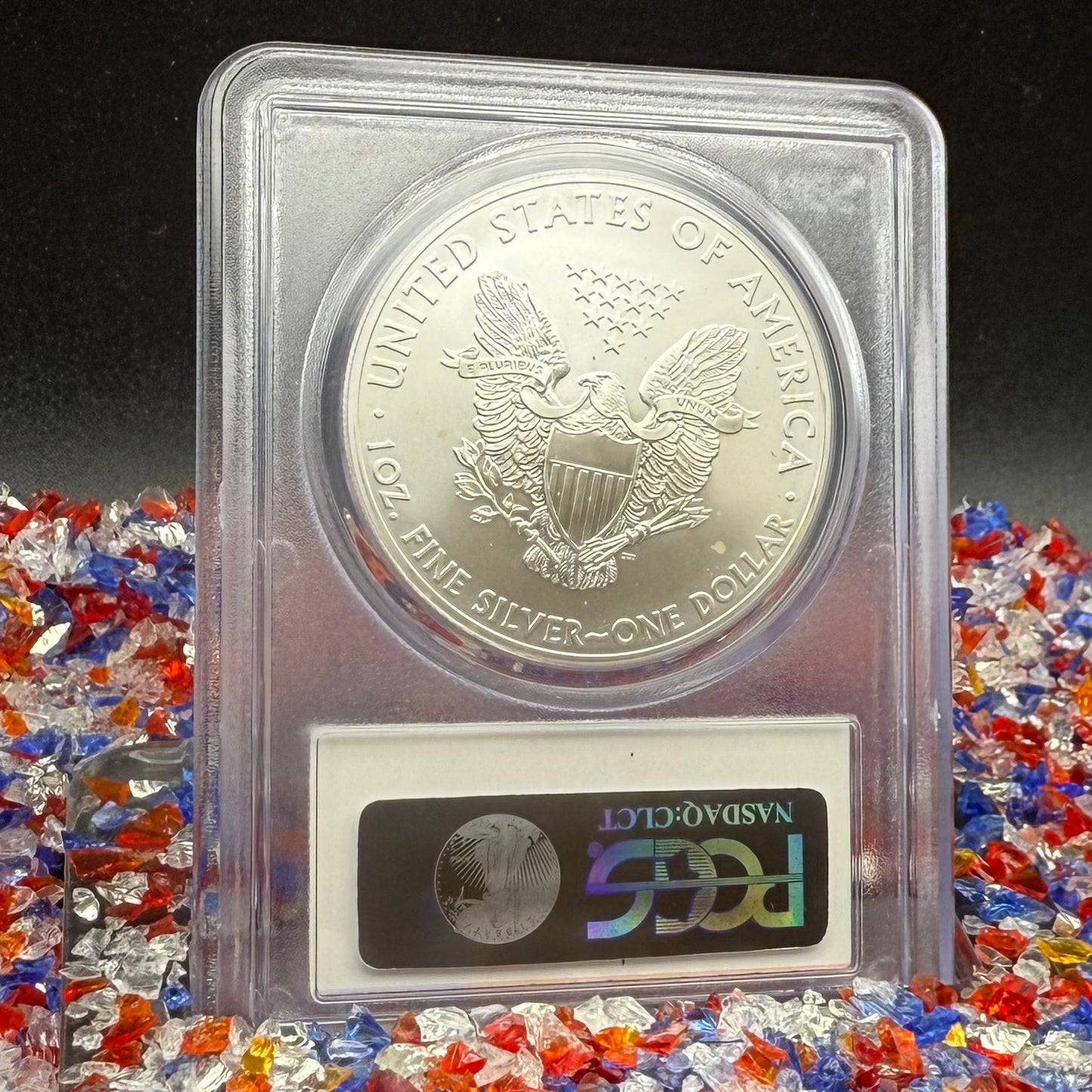 2011 San Francisco $1 American Silver Eagle PCGS MS70 American Flag Label